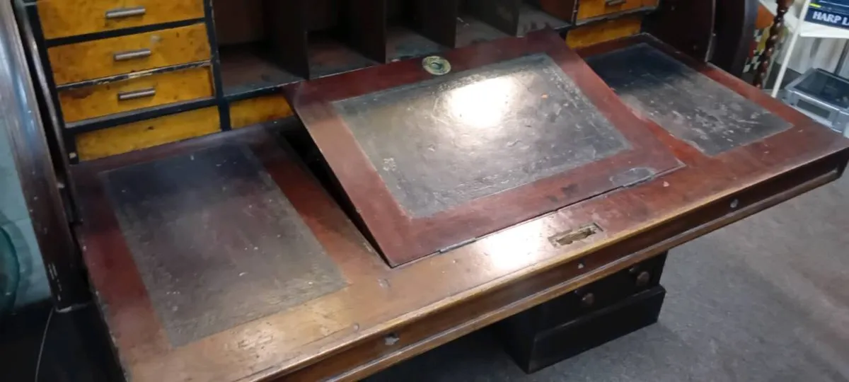Victorian Roll Top Office Desk - Image 2