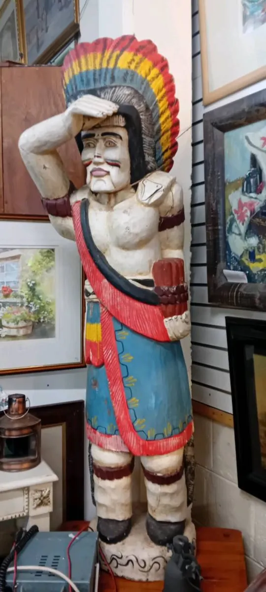 5ft Carved Wooden Indian Chief