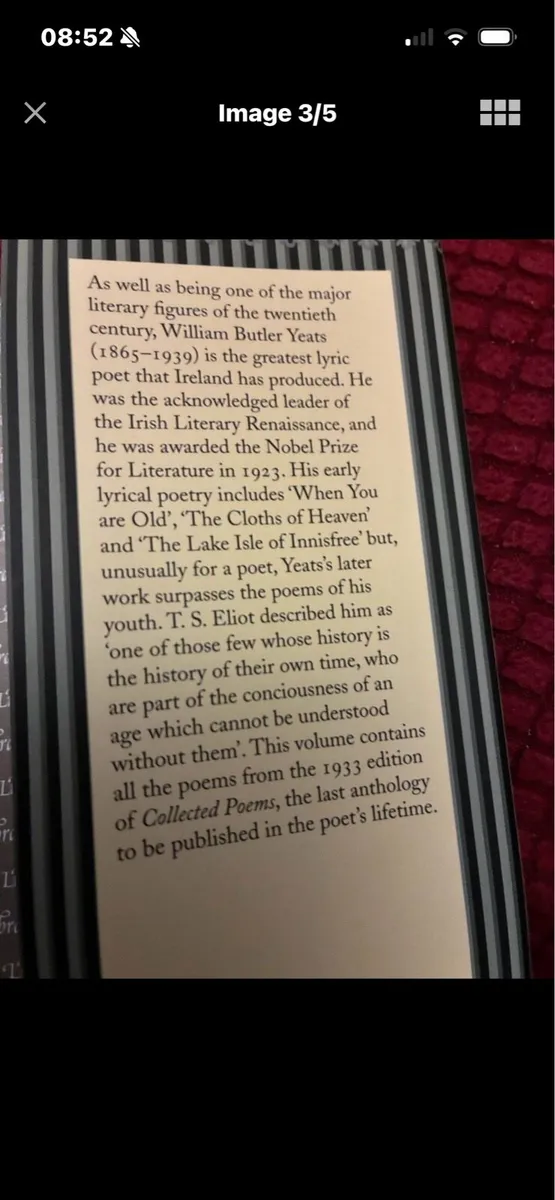 Collected Poems of WB Yeats - Image 3