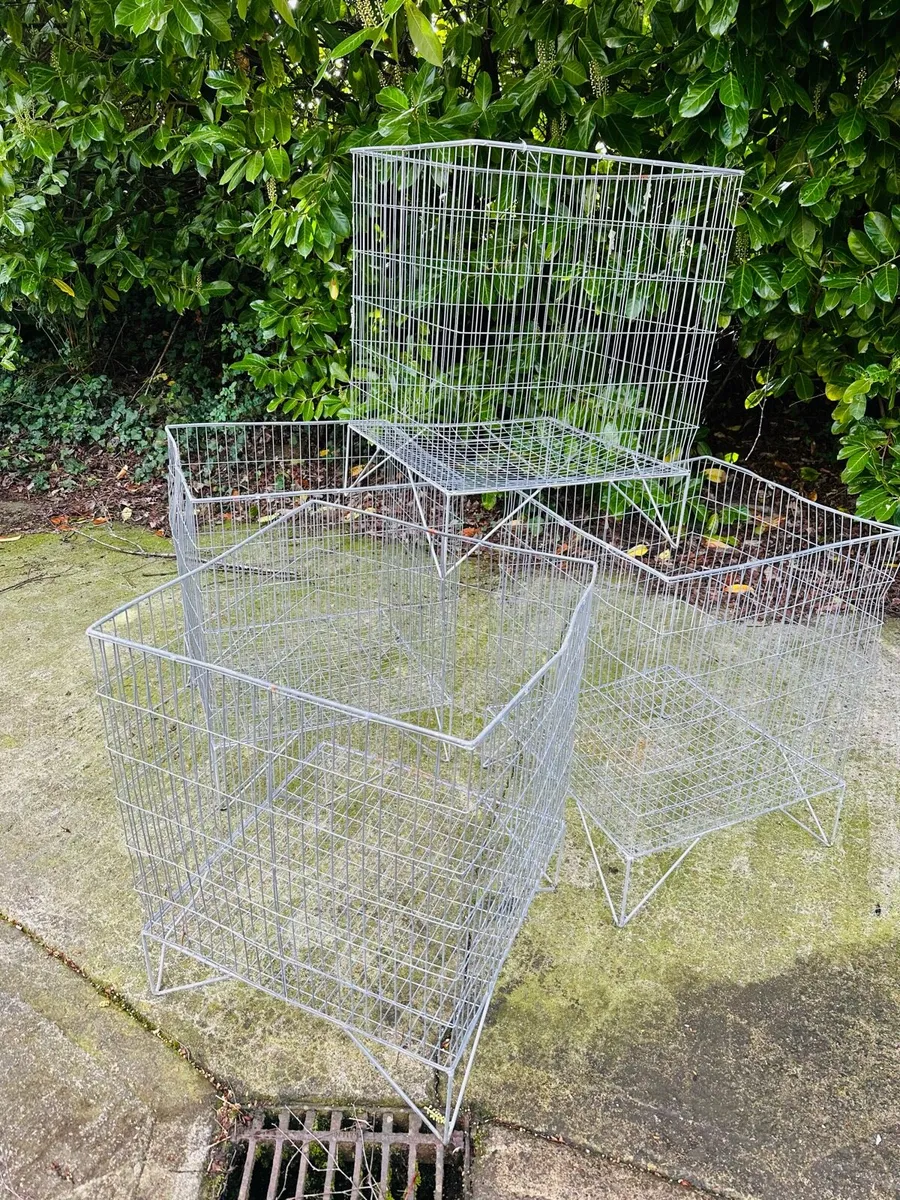 4 EXTRA LARGE LOGS TIMBER BASKETS JOB LOT - Image 1