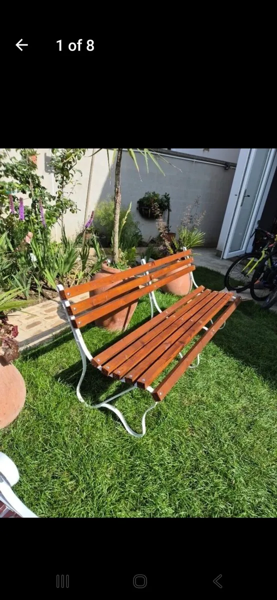 Garden bench cast iron furniture bistro - Image 1