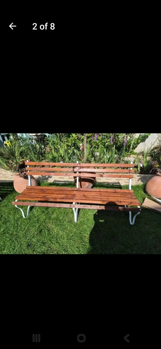 Garden bench cast iron furniture bistro - Image 2