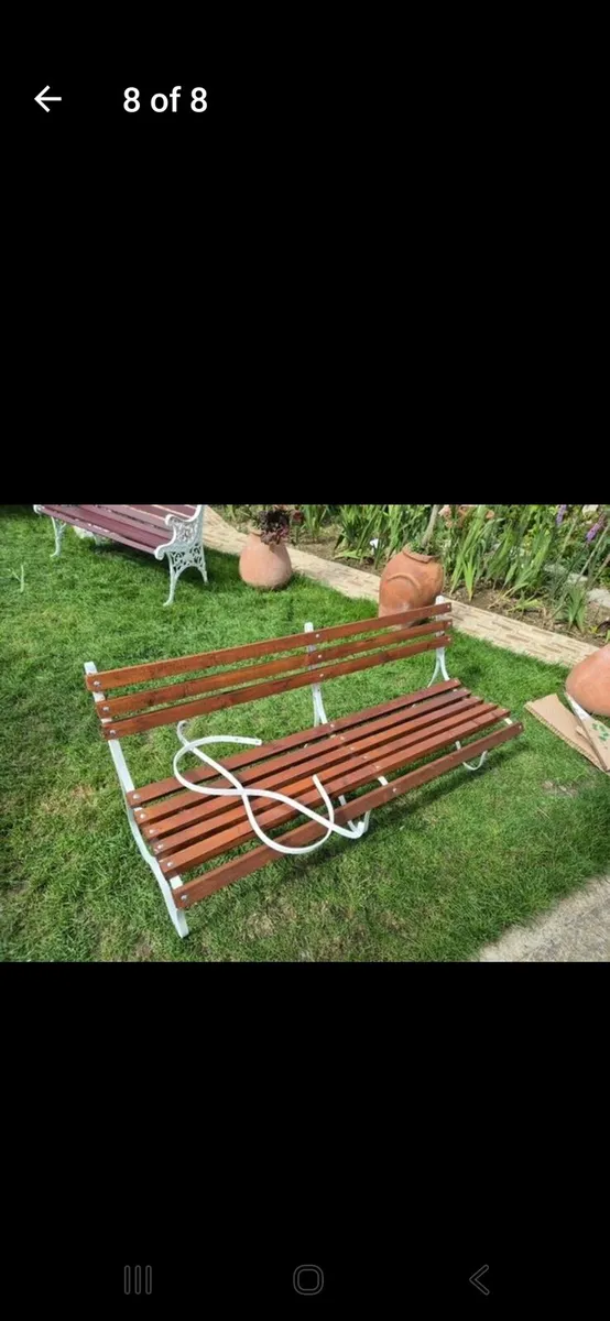 Garden bench cast iron furniture bistro - Image 3