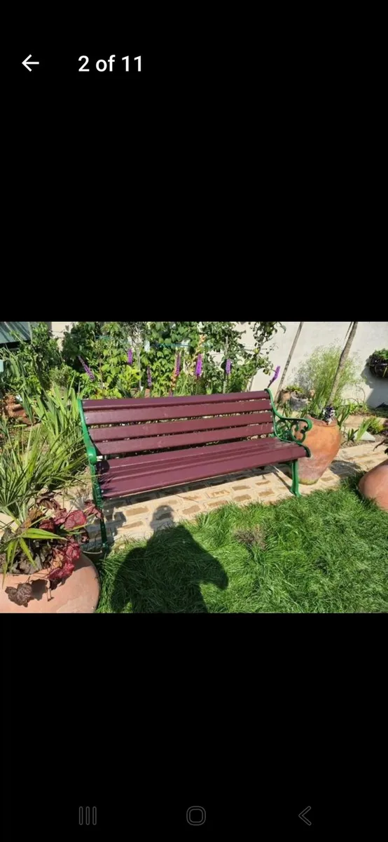 Garden bench cast iron furniture bistro - Image 2