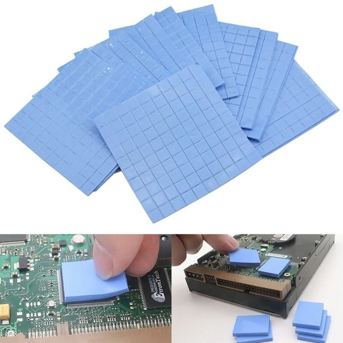 Thermal Pads 10x10x0.5mm Silicone Cooling GPU CPU - Image 1