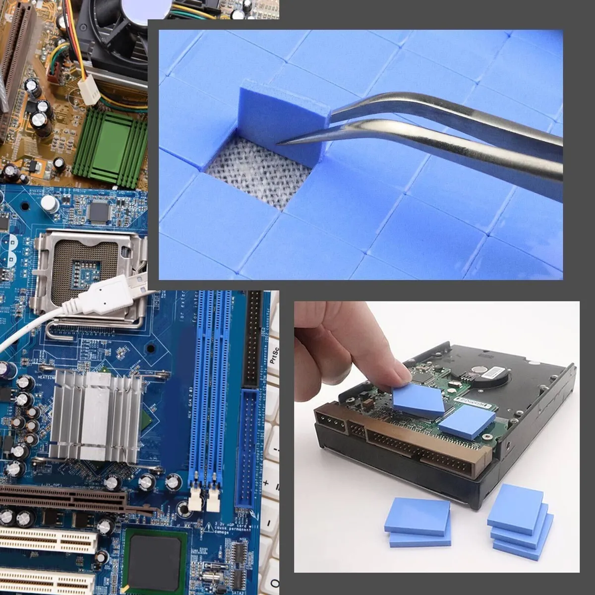 Thermal Pads 10x10x0.5mm Silicone Cooling GPU CPU - Image 3