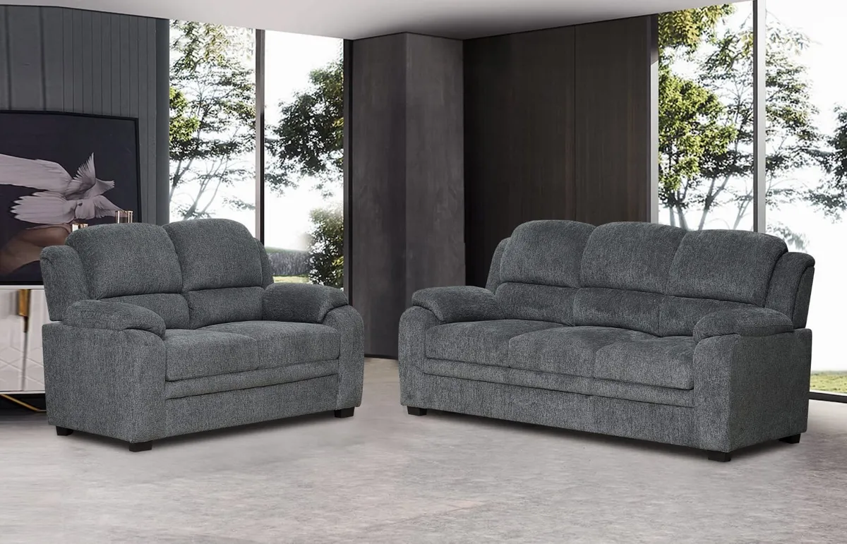 New 3+2 Grey Fabric Sofa Sets Only 750 - Image 4