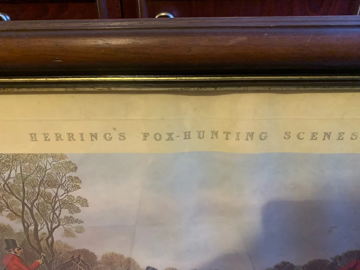 HERRINGS FOX-HUNTING SCENES. Old - Image 4