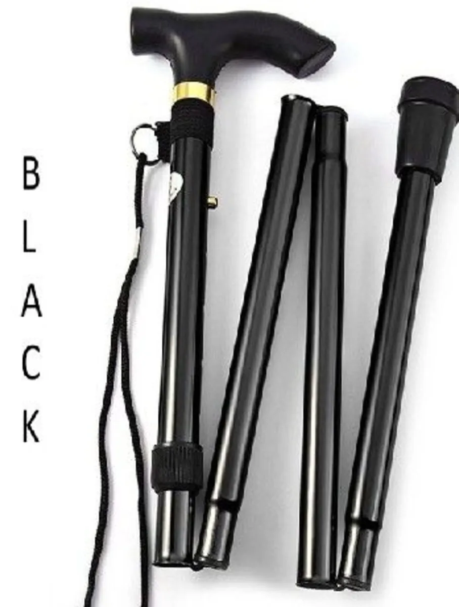 Folding Walking Stick, Adjustable - Image 1