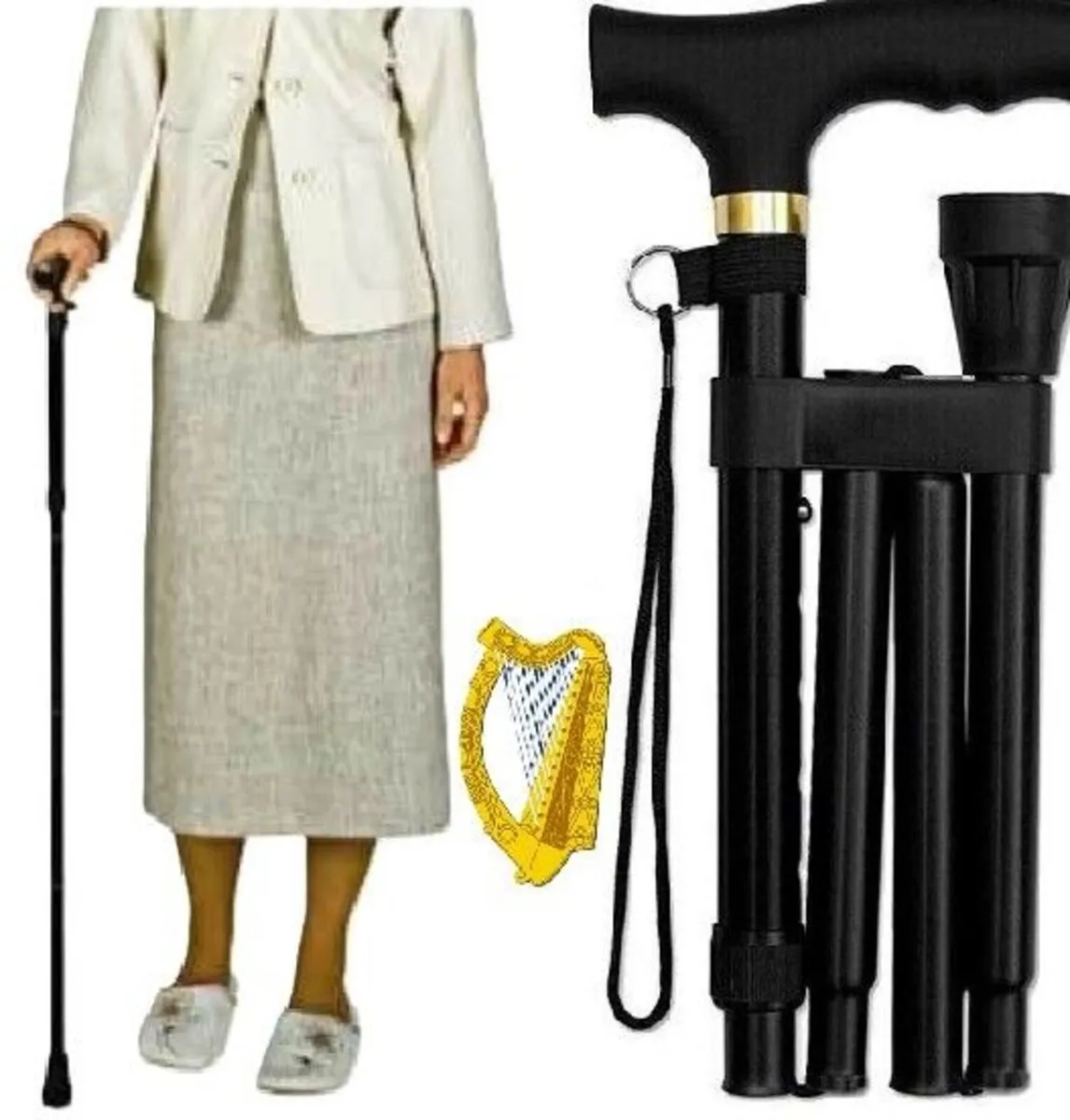 Folding Walking Stick, Adjustable - Image 4
