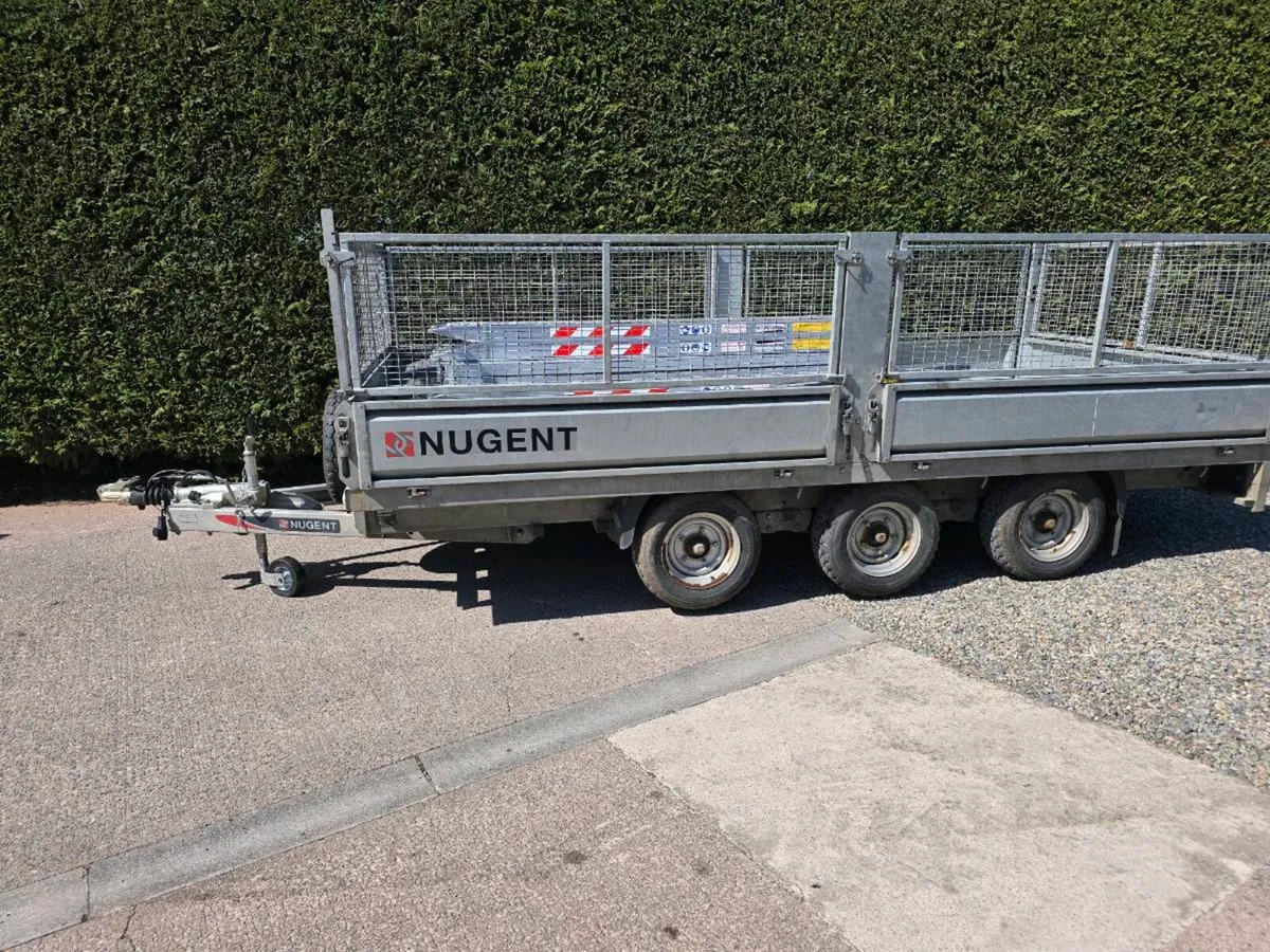 14ft nugent tri axle dropside trailer & meshsides - Image 2