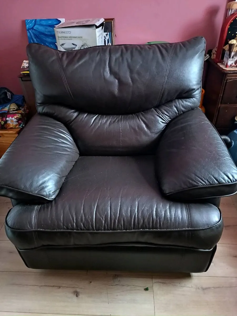 2 seater couch and armchair for sale - Image 2