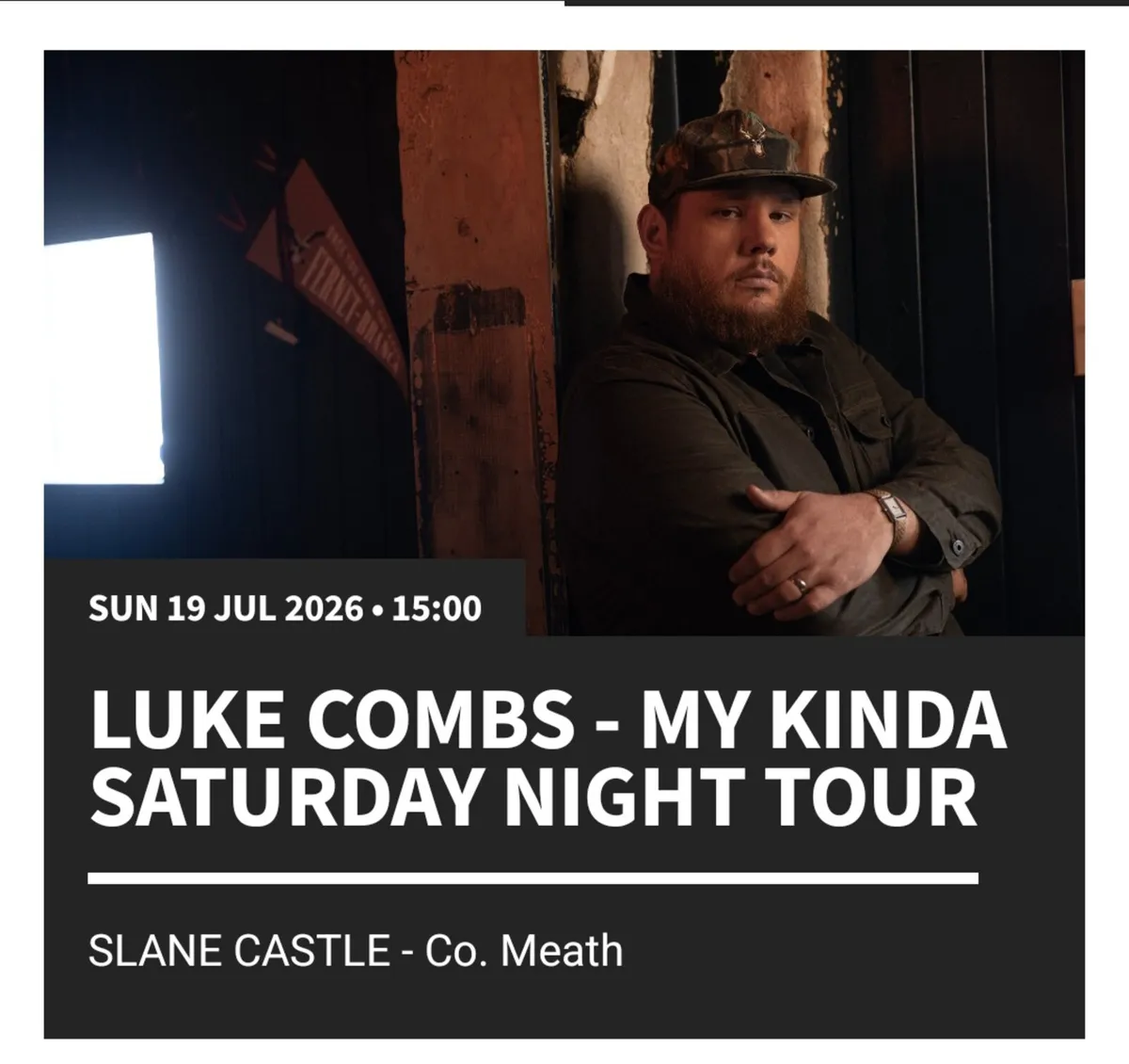 Luke Combs Tickets. 5 for sale. 2 for swap.