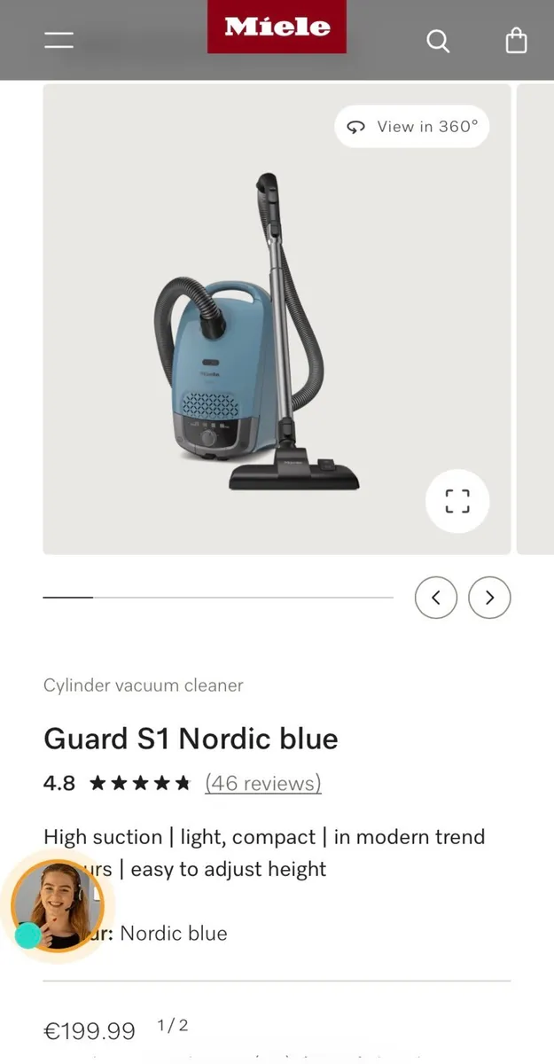 Miele S1 Blue Hoover - Image 3