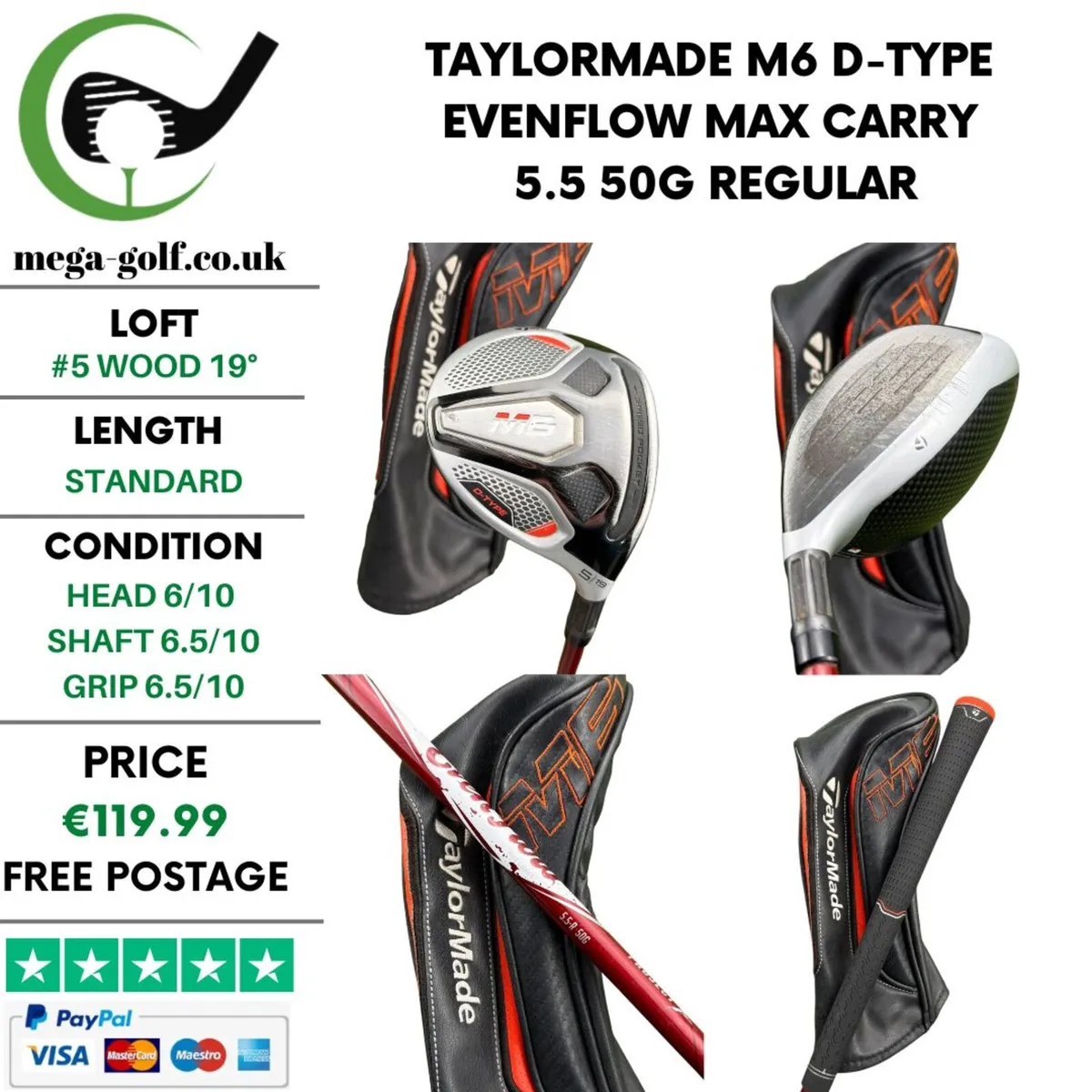 Taylormade M6 D-Type #5 Wood 19° / Regular - Image 1