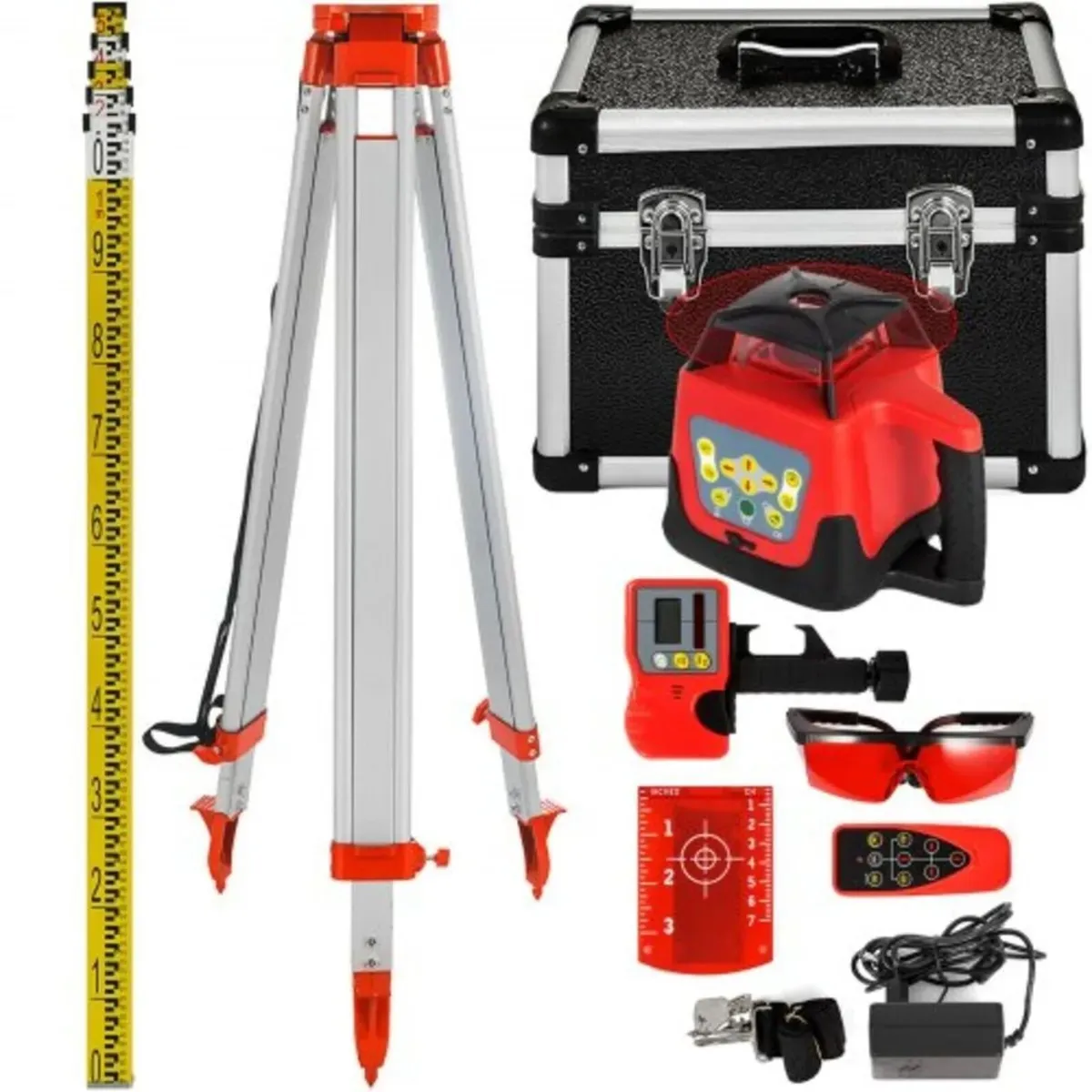 Red Rotary Laser Level Self-Leveling Tool - Image 4