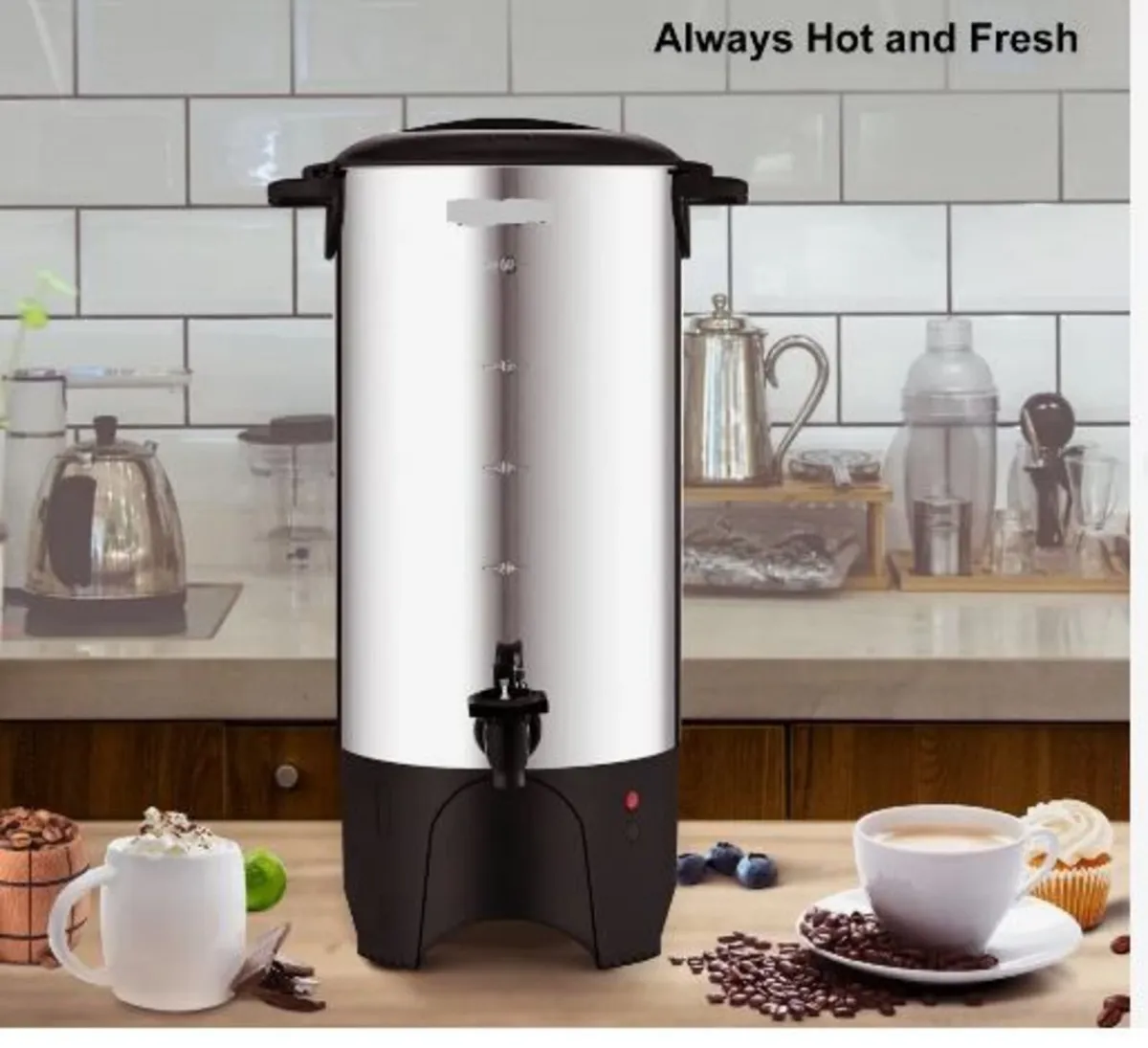 Commercial Coffee Urn, 50 Cups Stainless Steel - Image 4