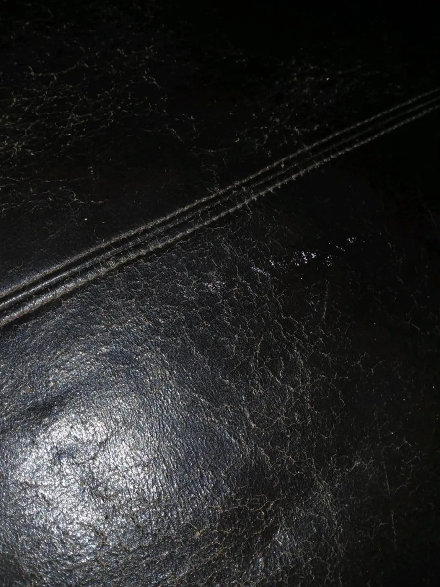 Faux leather small sofa - Image 3