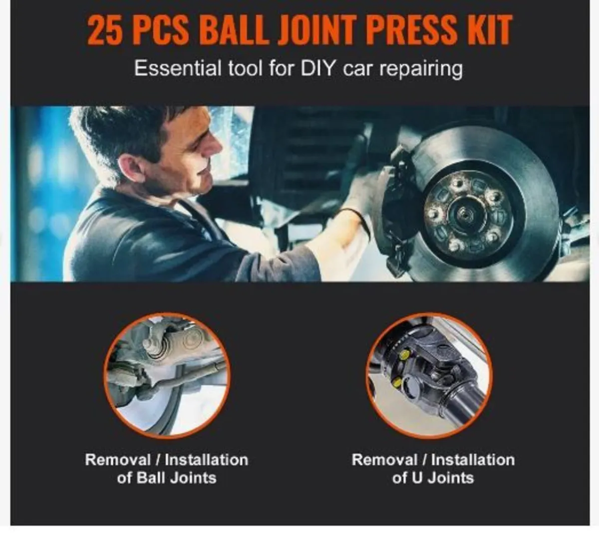Ball Joint Press Kit, 25 pcsTool Kit - Image 2