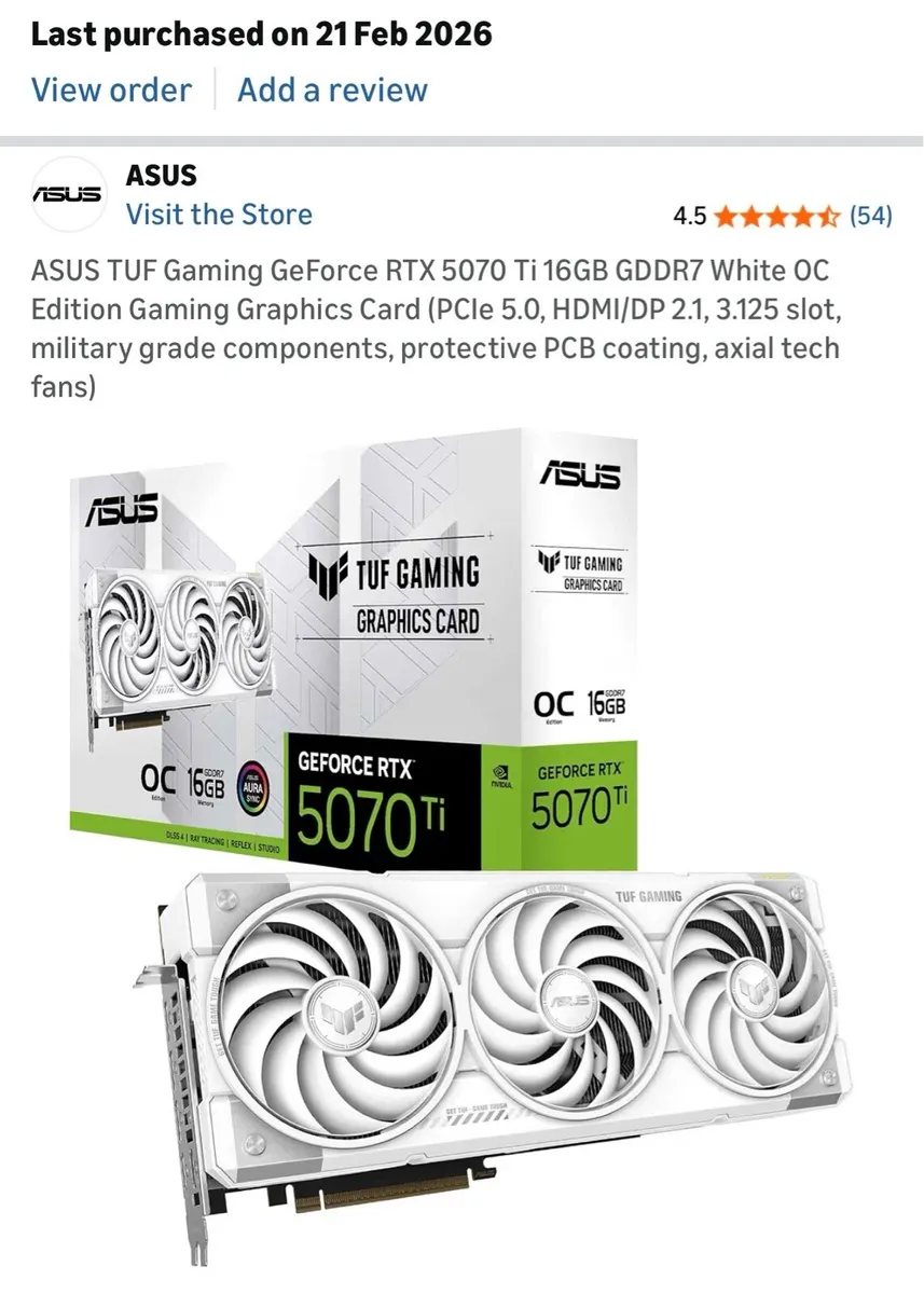 Rtx 5070 TI OC assus tuf gaming