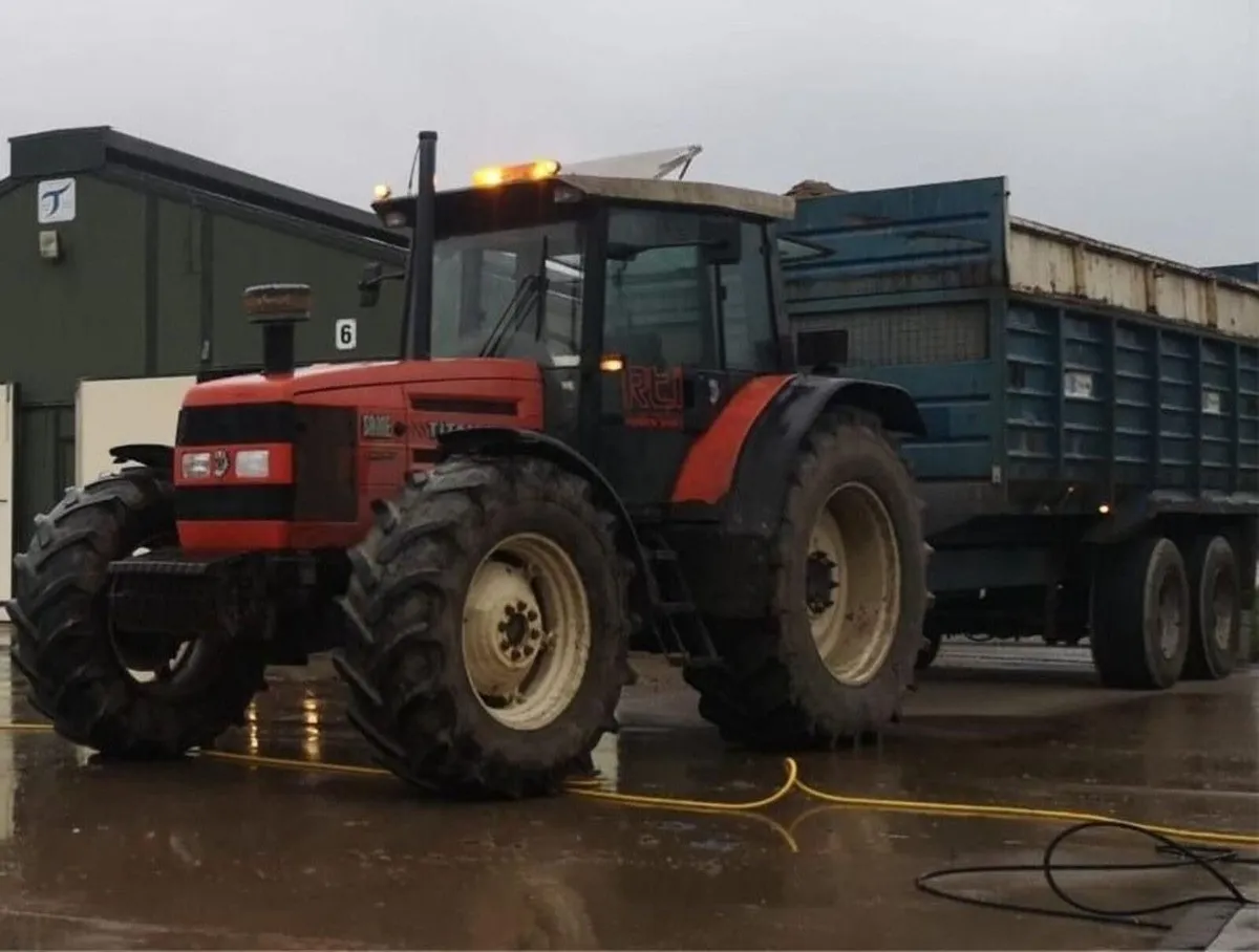 SAME 190 TRACTOR / TYRES / CAT 205 LC DIGGER - Image 4