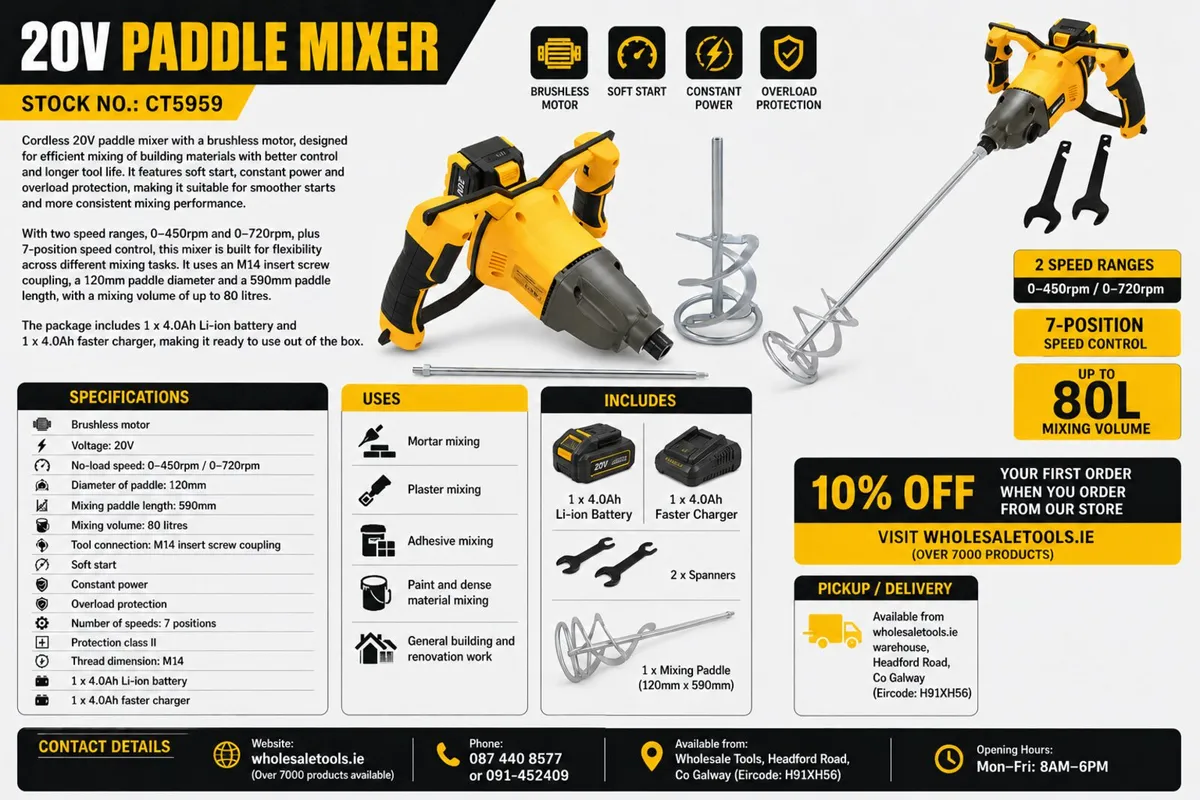 20V Paddle Mixer - Image 3