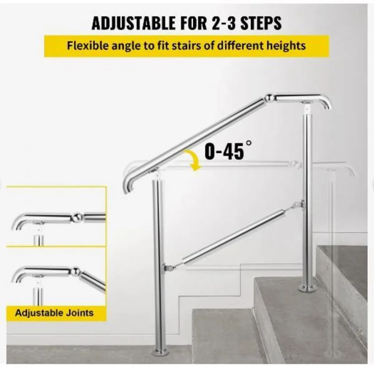 3 Step Railing Stainless Steel Transitional - Image 4