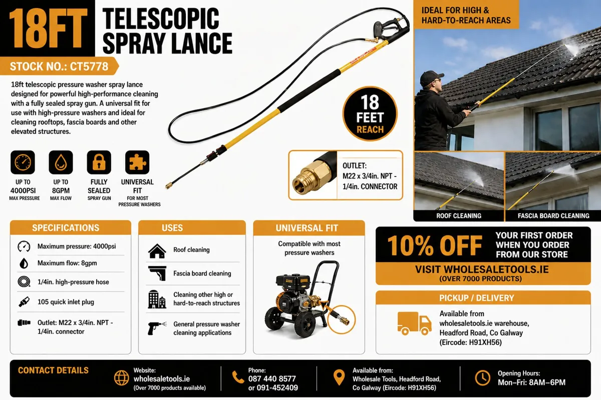 CT5778 18FT Telescopic Spray Lance - Image 2