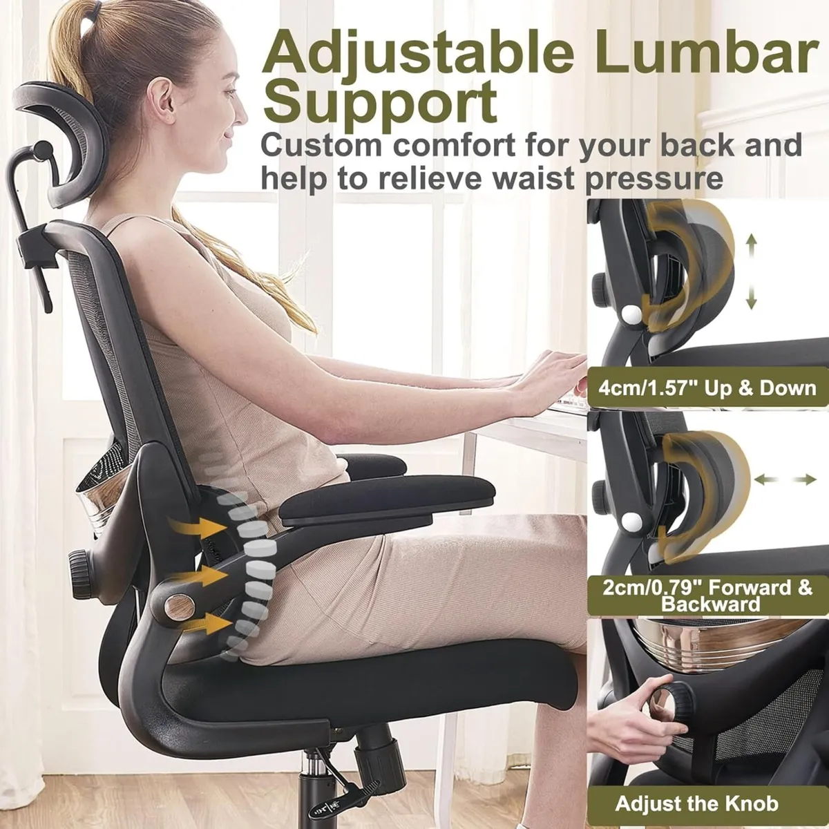 Ergonomic Office Chair - High Back Mesh Design - Image 4