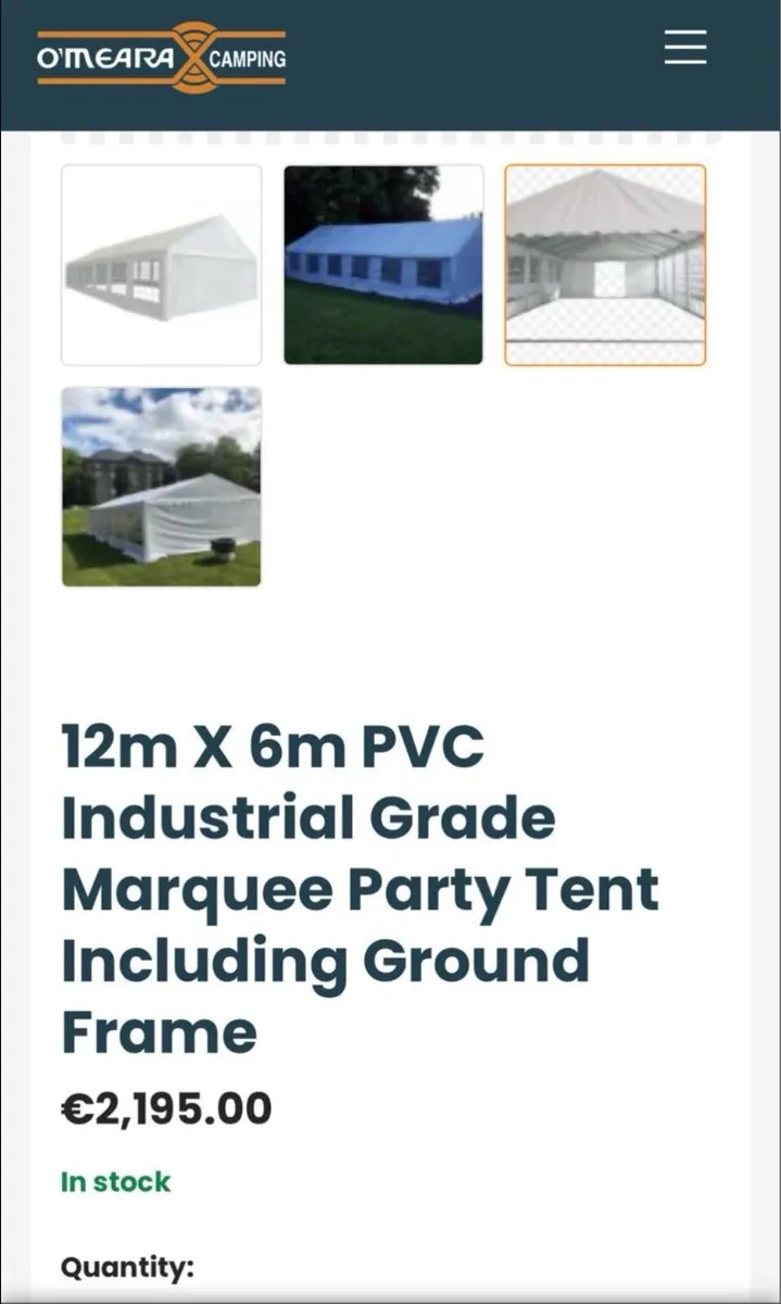 Marquee 12m x 6m