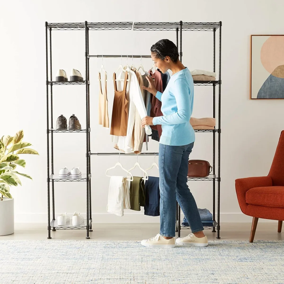 Expandable Wardrobe and Closet Organizer / Rail - Image 2