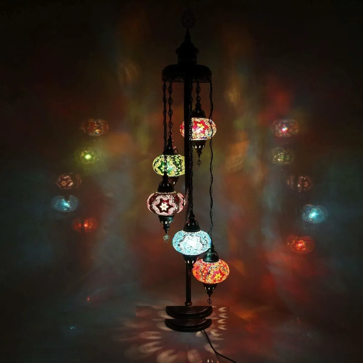 Turkish Moroccan Mosaic Floor Lamp Light Handmade - Image 2