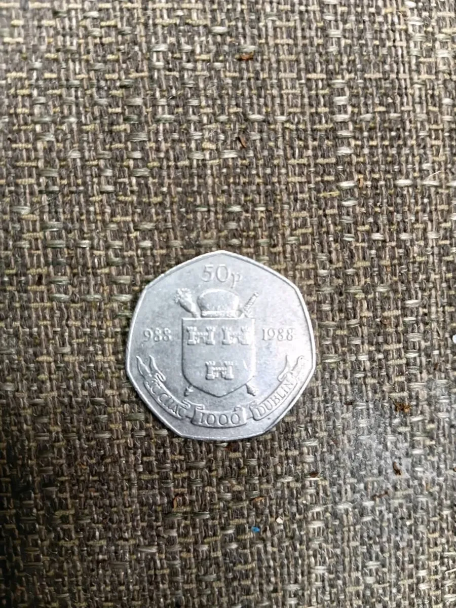 Ireland 50p 1988 Commemorative Coin Dublin Millenn - Image 1