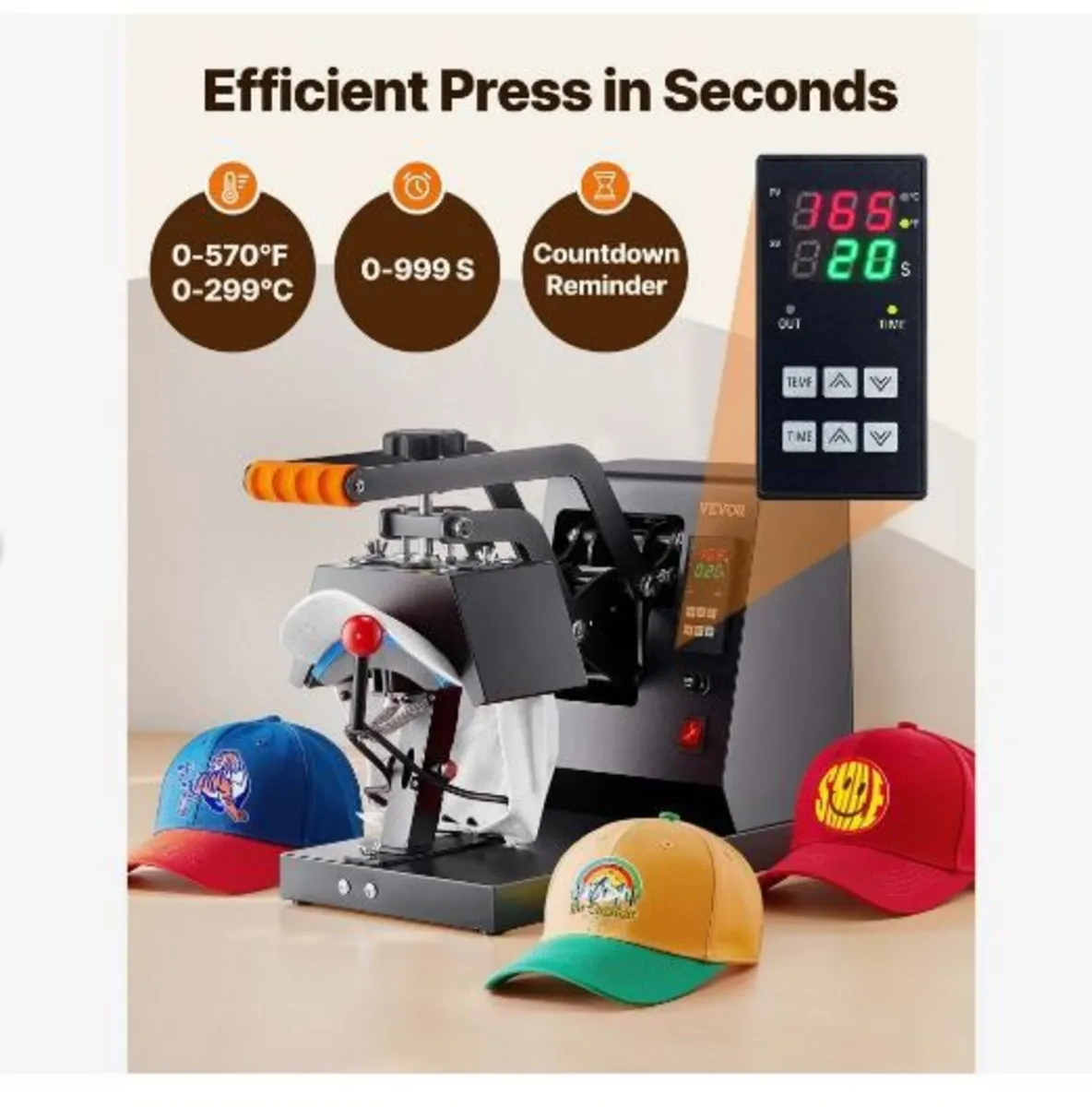 Hat Heat Press, 4-in-1 Cap Heat Press Machine - Image 1
