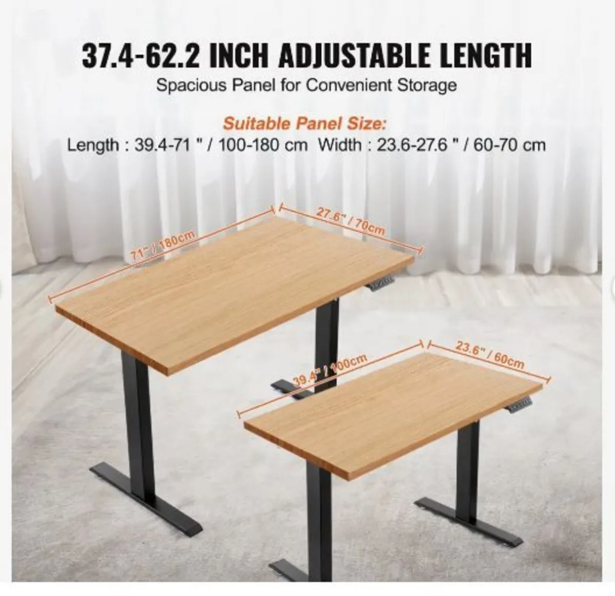 Standing Desk Frame, Adjustable 70-117 cm - Image 2