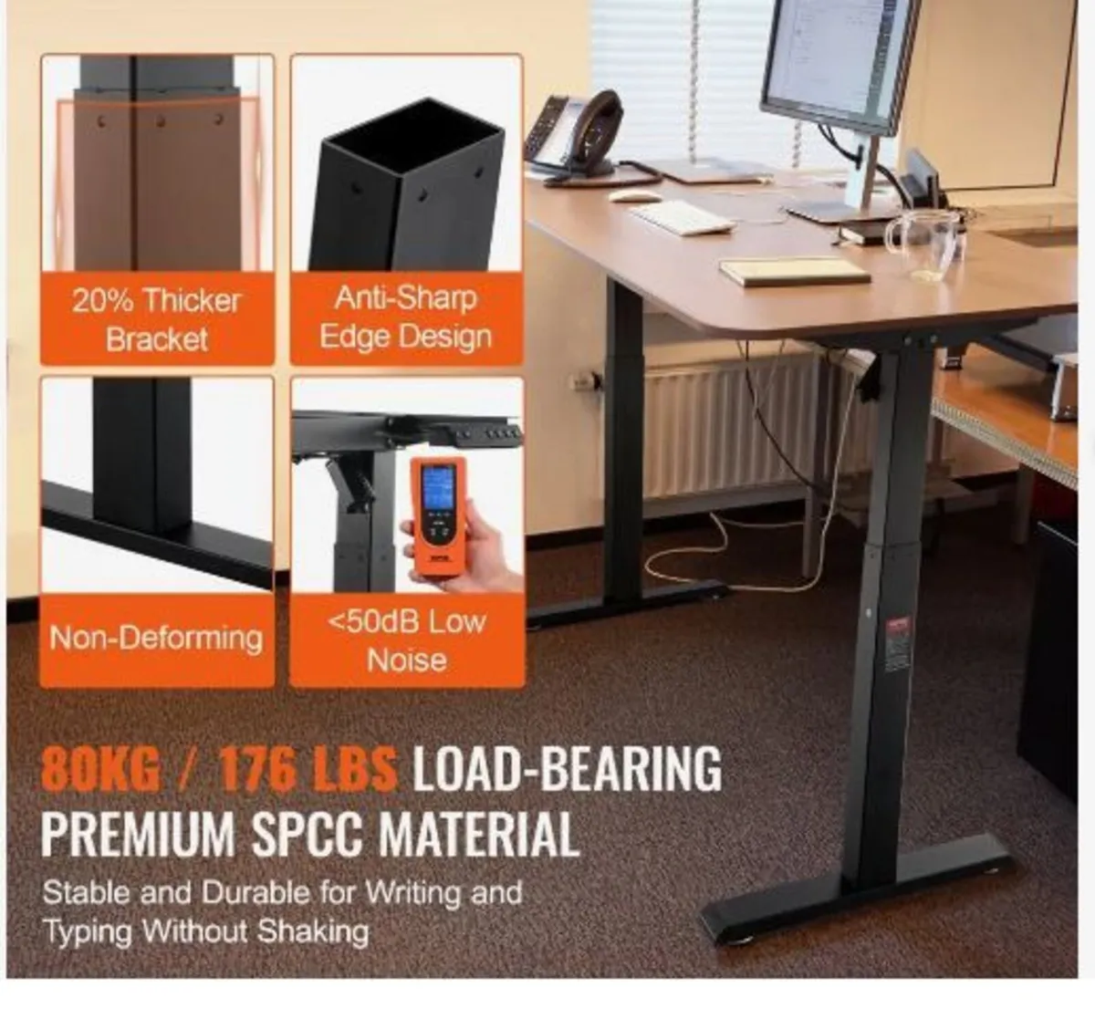 Standing Desk Frame, Adjustable 70-117 cm - Image 3