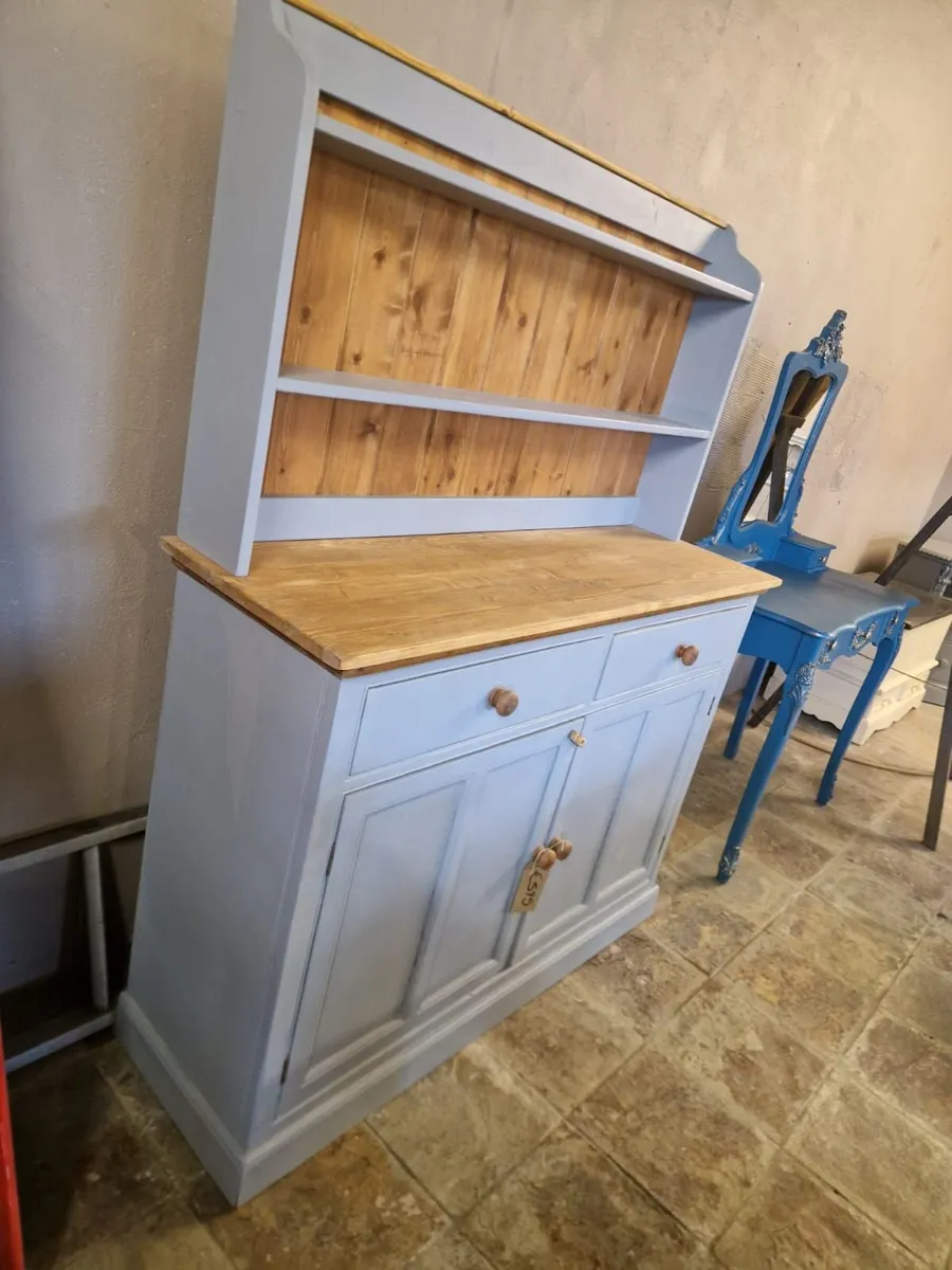 Victorian pine kitchen dresser, cupboard - Image 2