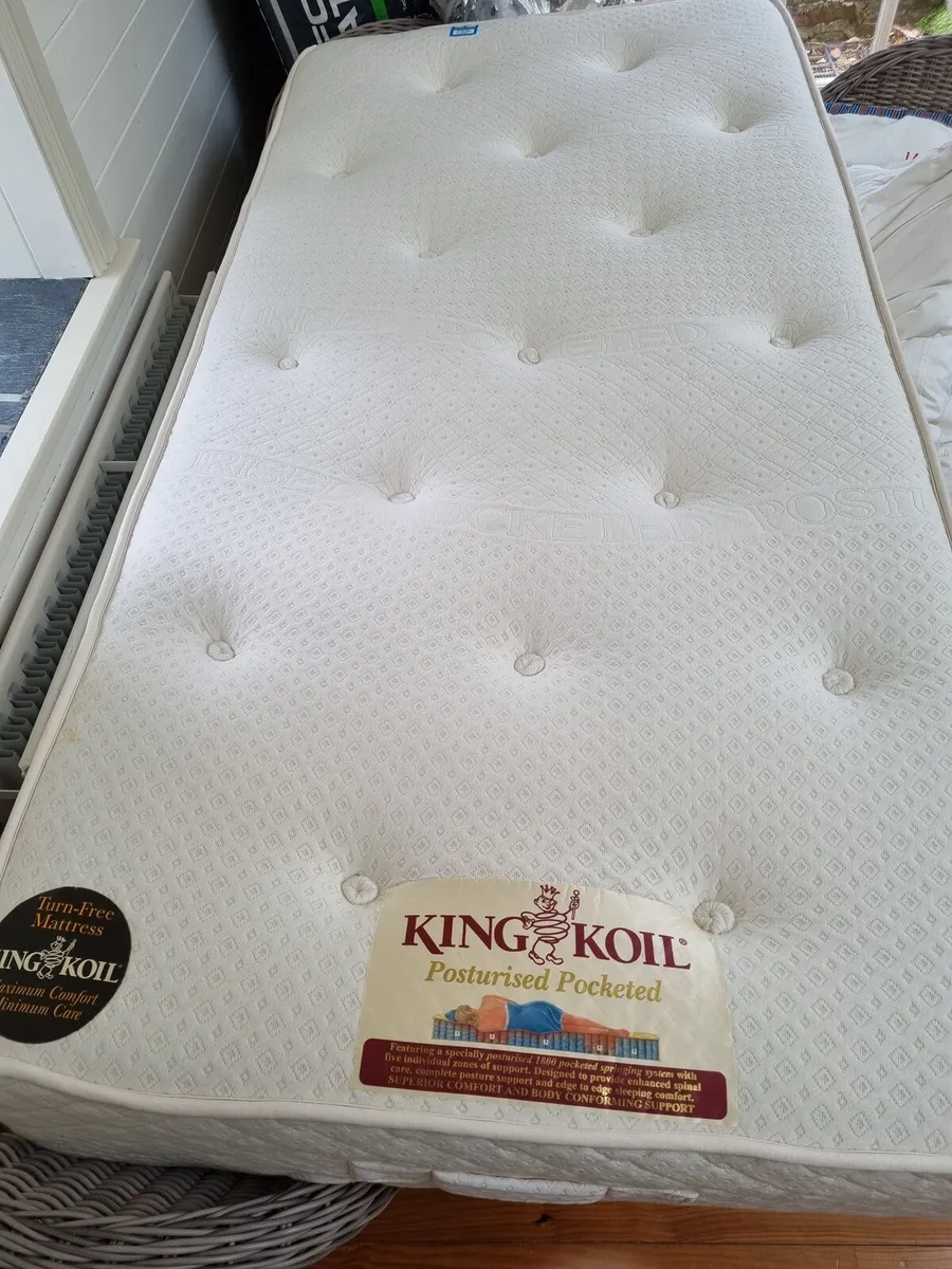Pine Single Bed and Mattress - 3ftx6ft - Image 3