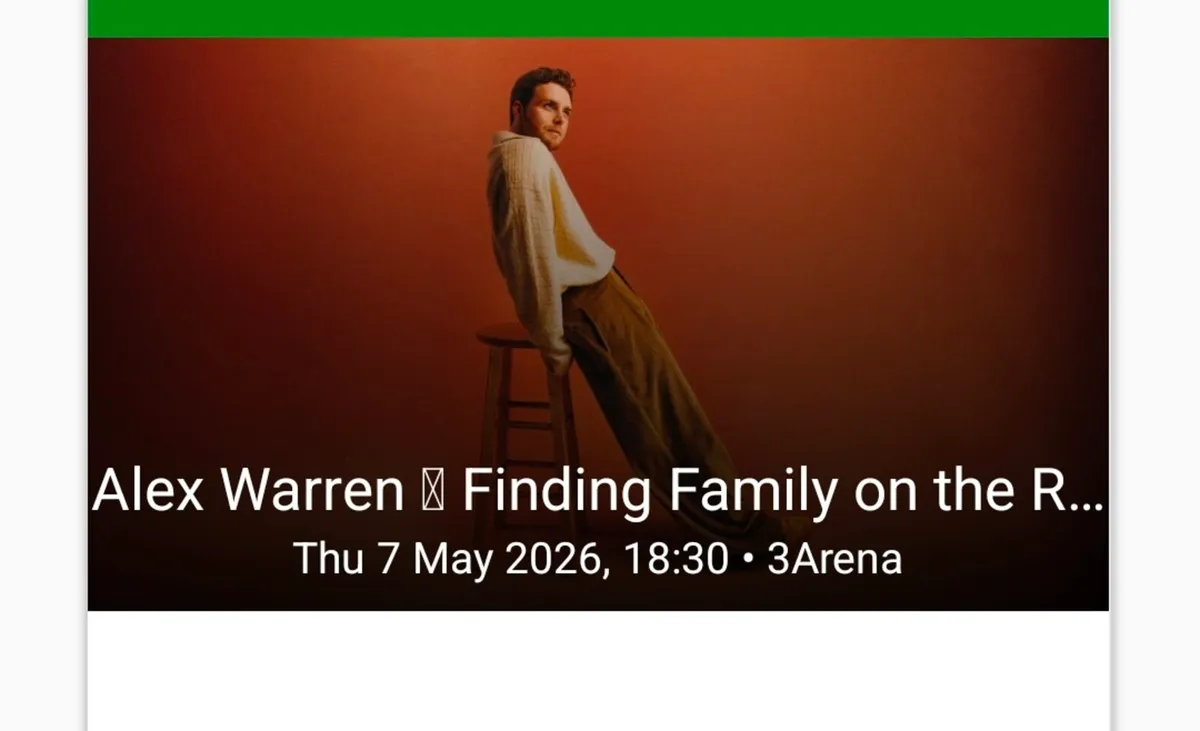 Tickets (2) Alex Warren Thur 7th May
