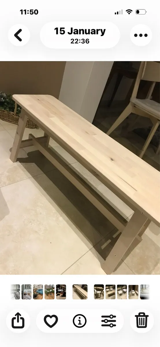 IKEA BENCH & 2 CHAIRS - Image 2