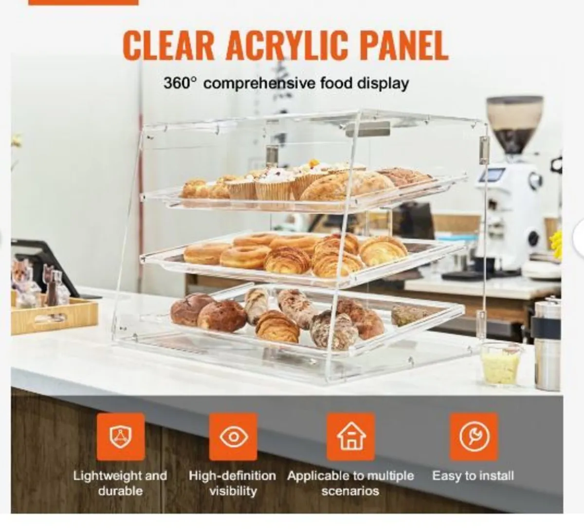 Pastry Display Case, 3-Tier Commercial - Image 2