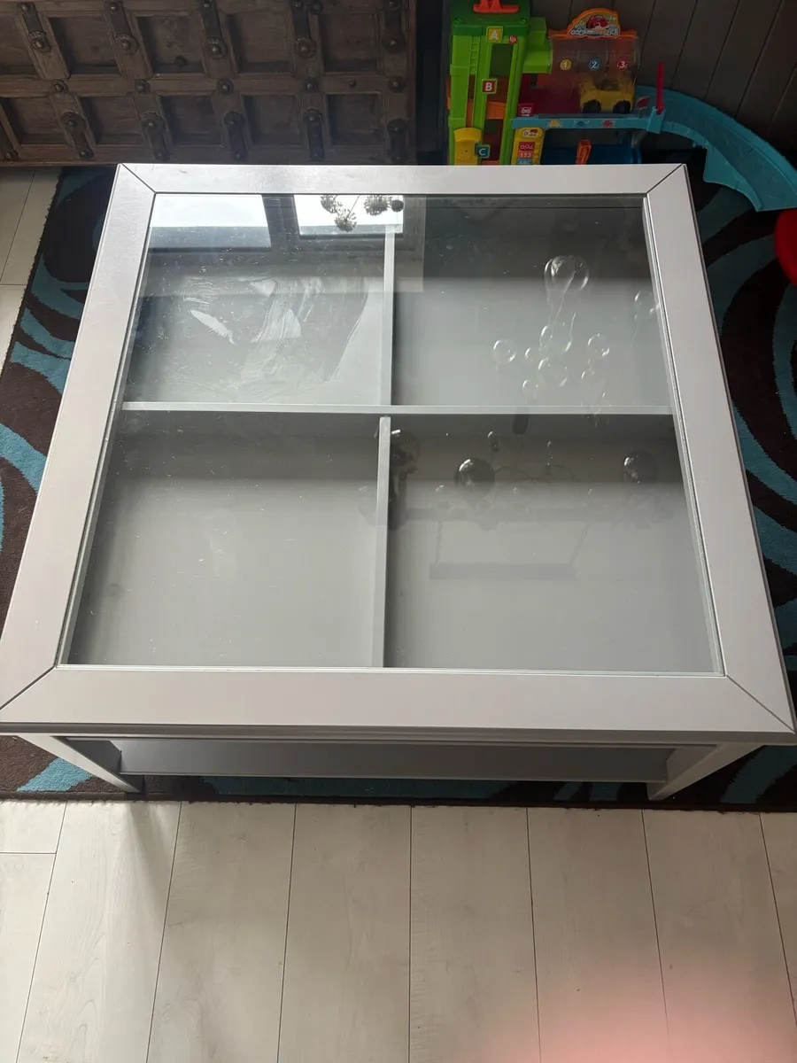 Ikea grey glass coffee table - Image 2