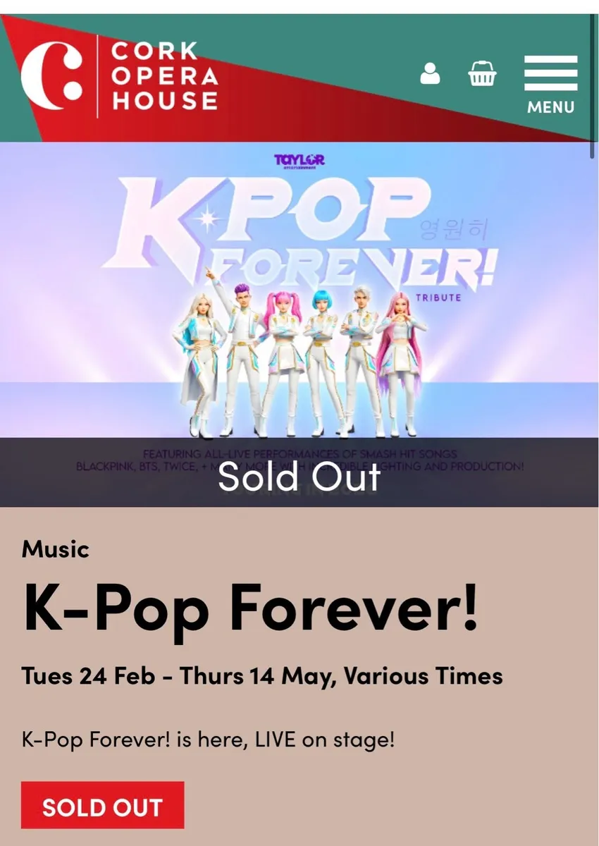 K Pop Forever - Cork Opera House - May 13th