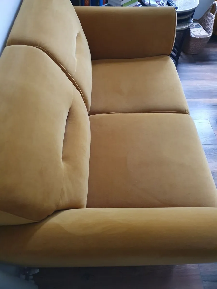 2 seater Velvet Couch - Image 3