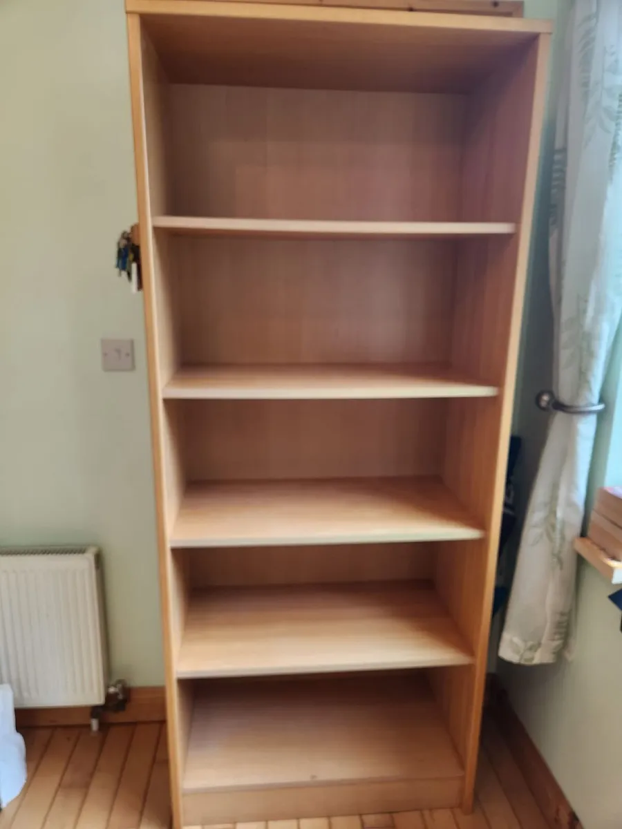 Light Oak Office Desk Bookcase and Chair - Image 4