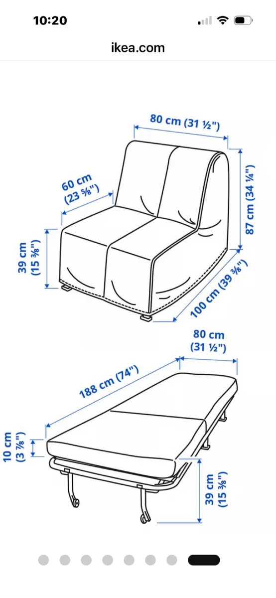 IKEA LYCKSELE LOVAS  Chair-bed - Image 2