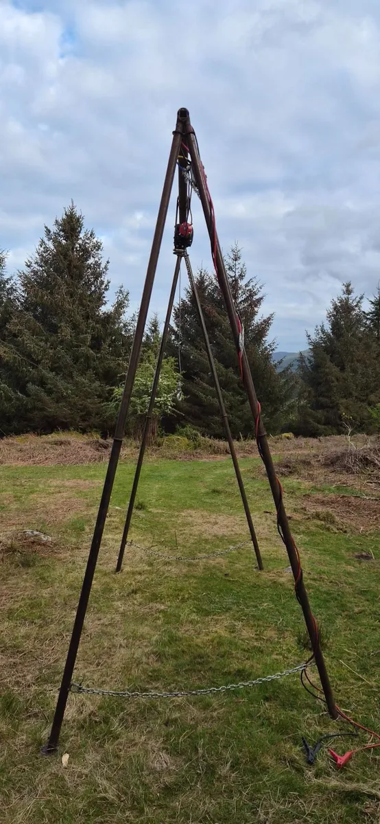 Portable Gantry Crane with 12V 4500lb Rhino Winch - Image 4