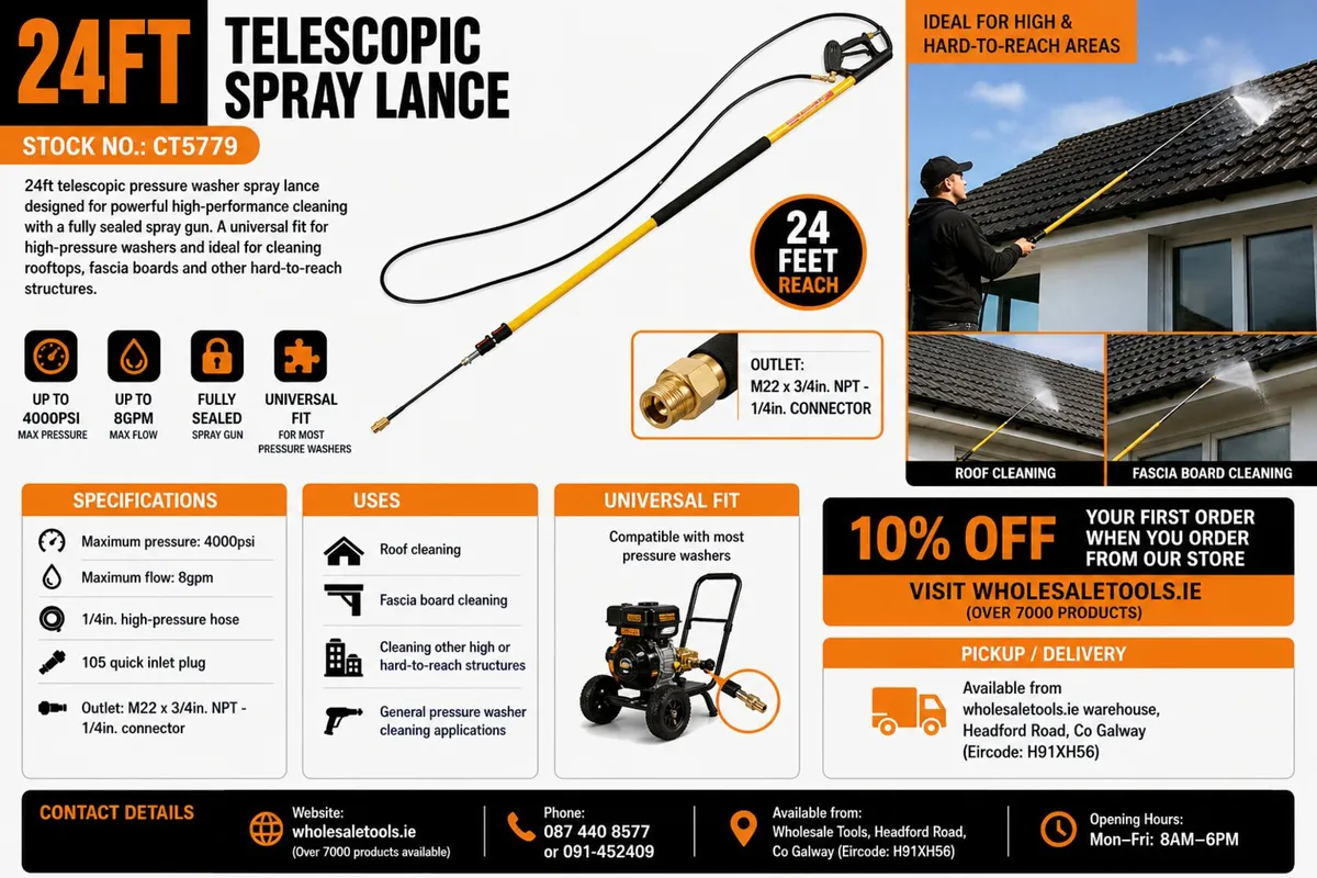 24FT Telescopic Spray Lance - Image 2
