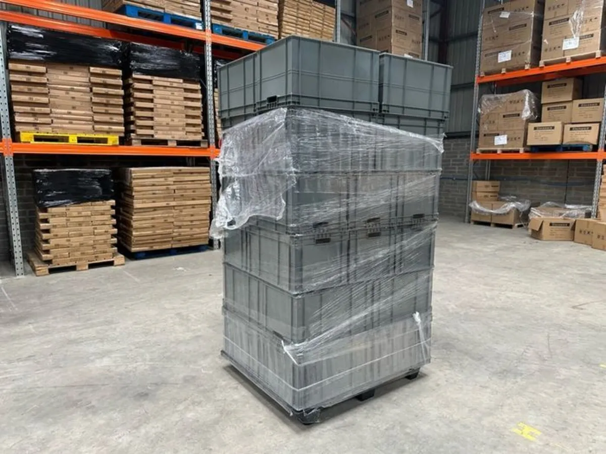 New Grey Plastic Storage Boxes Bins Pallet Deal - Image 1
