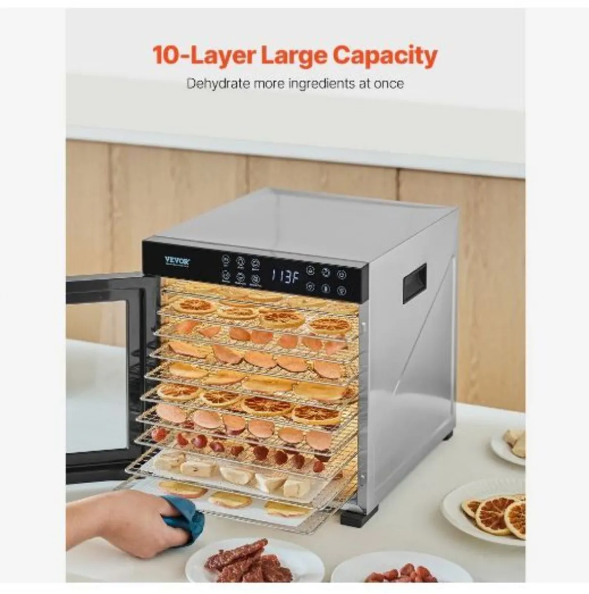 Food Dehydrator Machine, 10 Stainless Steel - Image 4